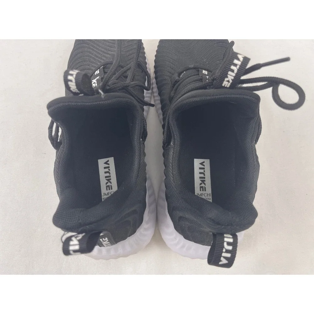 Vitike Running Shoes Mens Black White Very Good‎ Textured Mesh Athletic 40 US 7